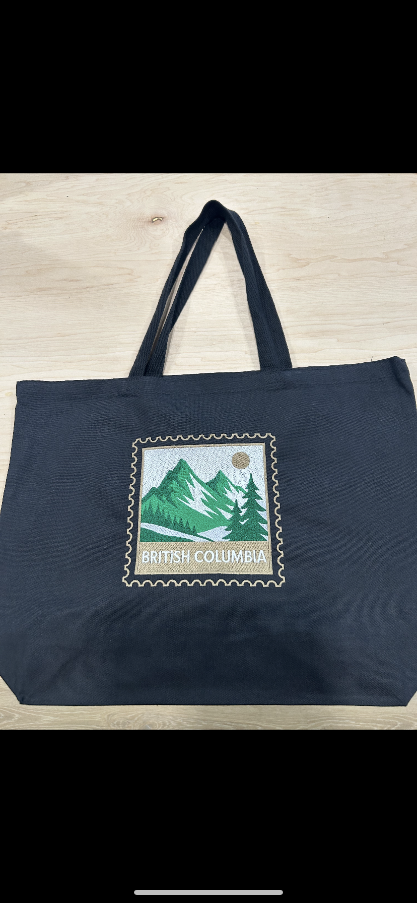 British Columbia Embroidered Tote Bag