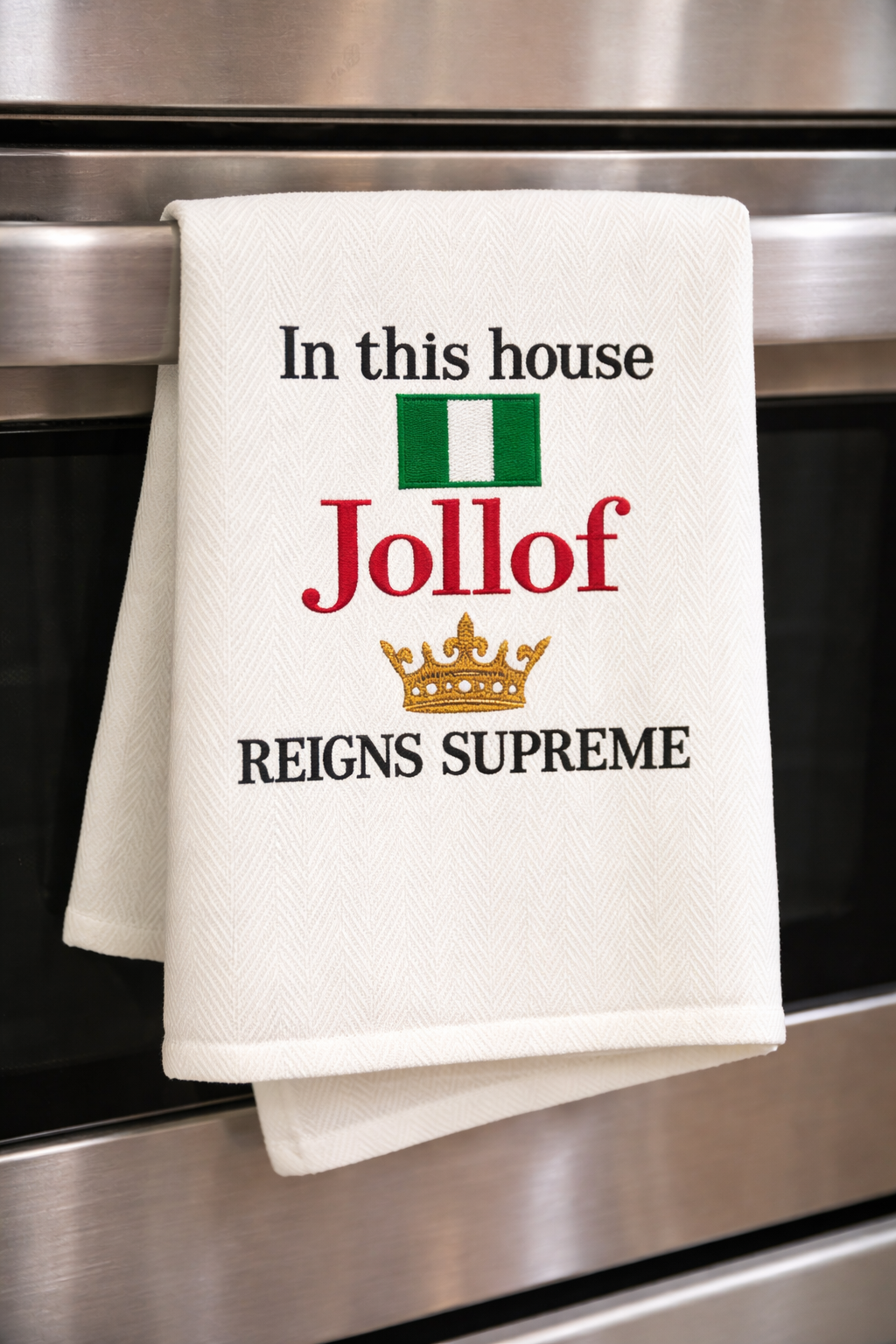 Nigerian Jollof Rice Tea Towel – African Kitchen Decor