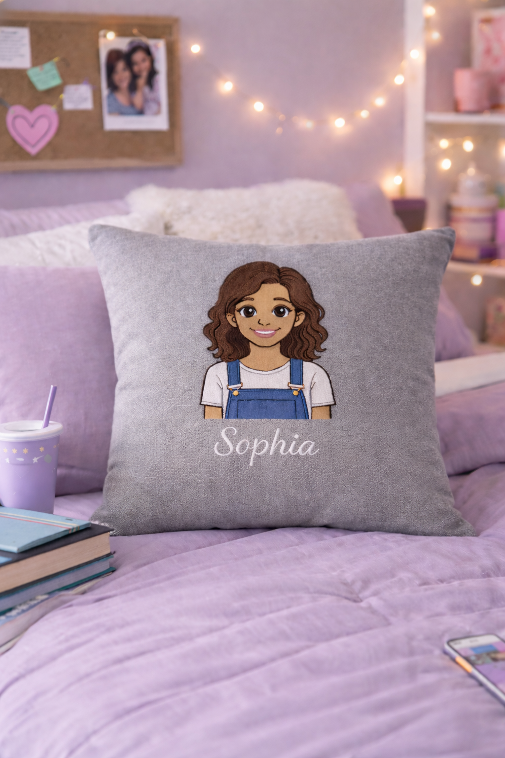 Custom Illustration Graduate & Teen Throw Pillow Cover