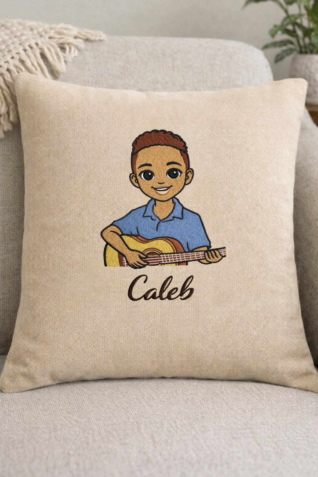 Custom Illustration Children Throw Pillow Cover