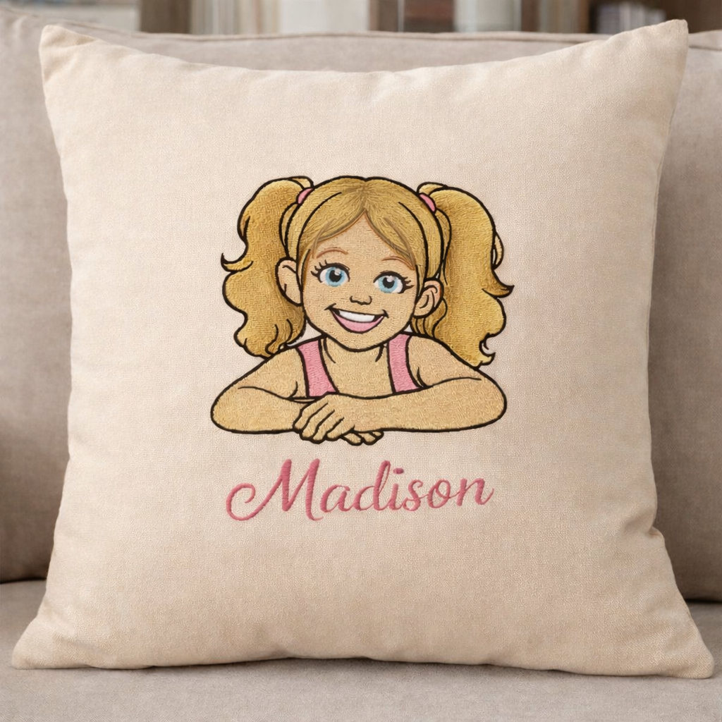 Custom Illustration Children Throw Pillow Cover