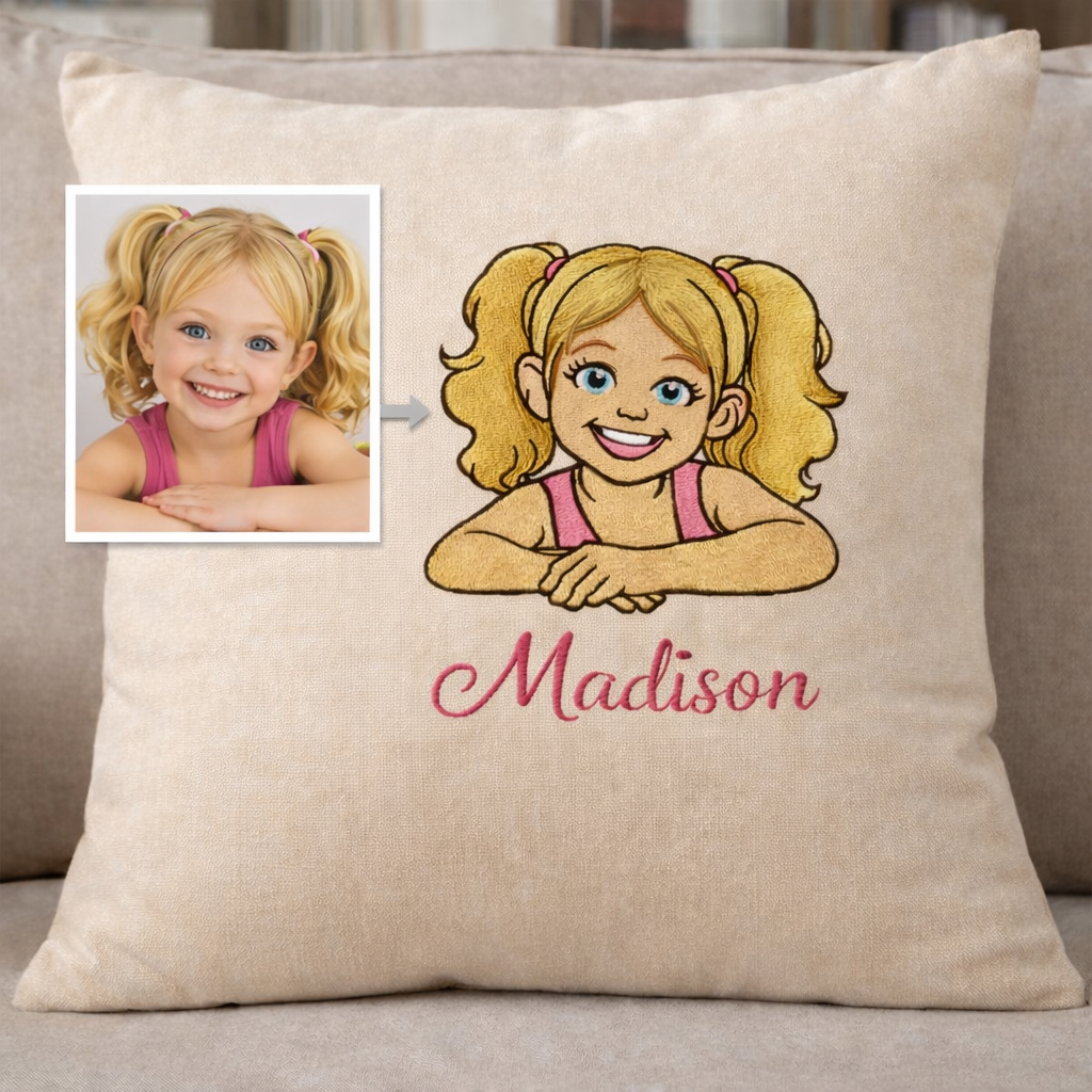 Custom Illustration Children Throw Pillow Cover