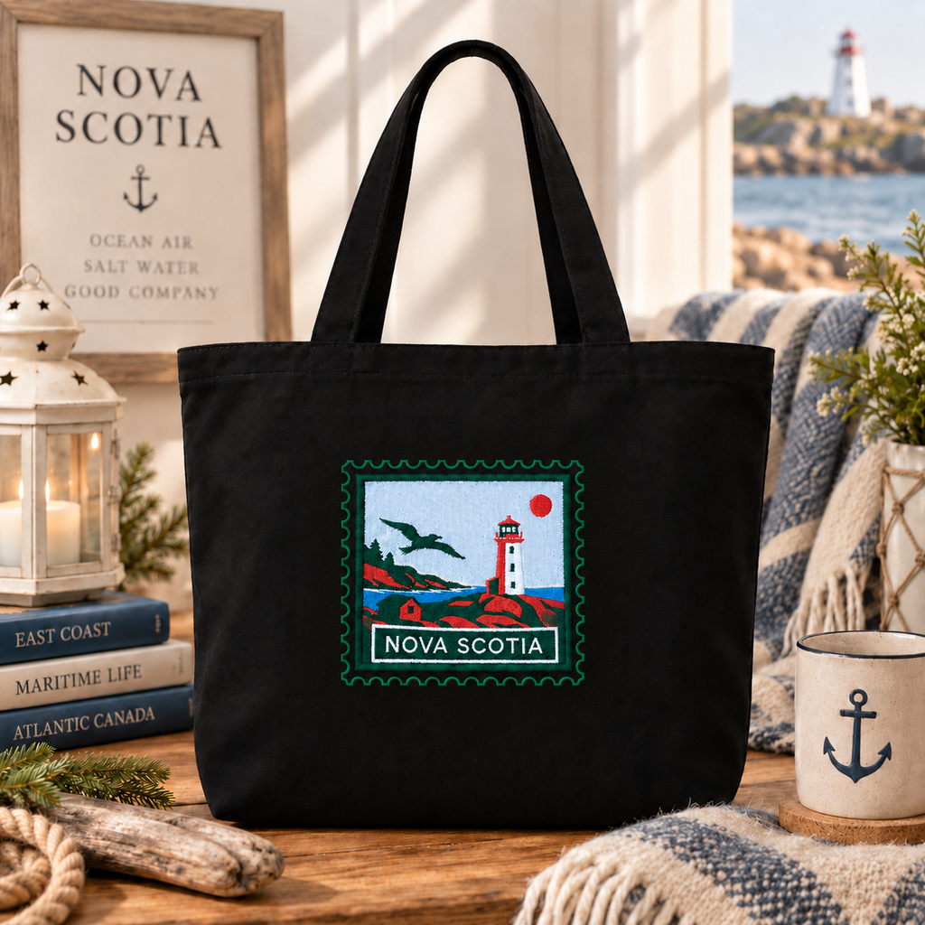 Nova Scotia Embroidered Tote Bag