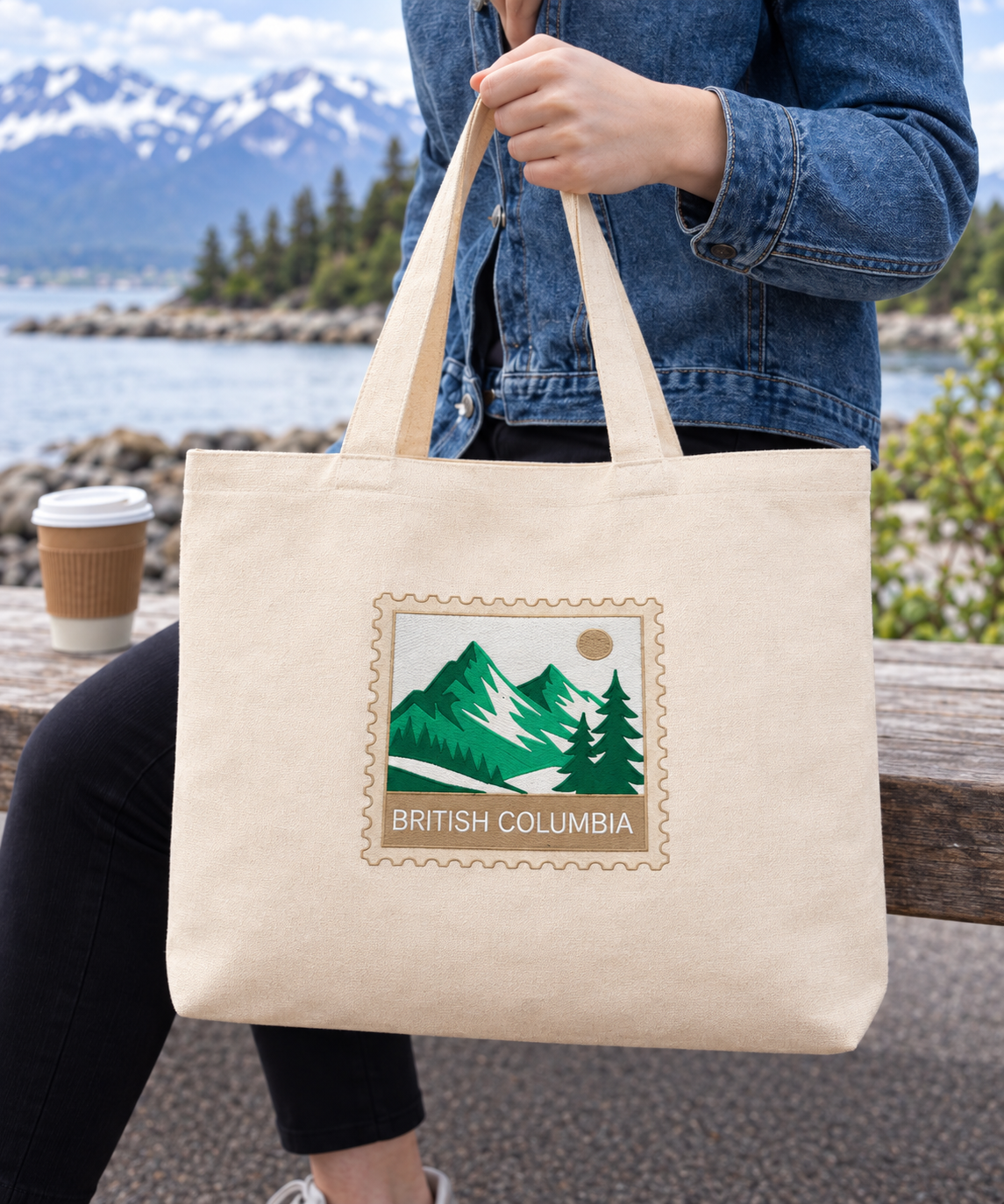 British Columbia Embroidered Tote Bag