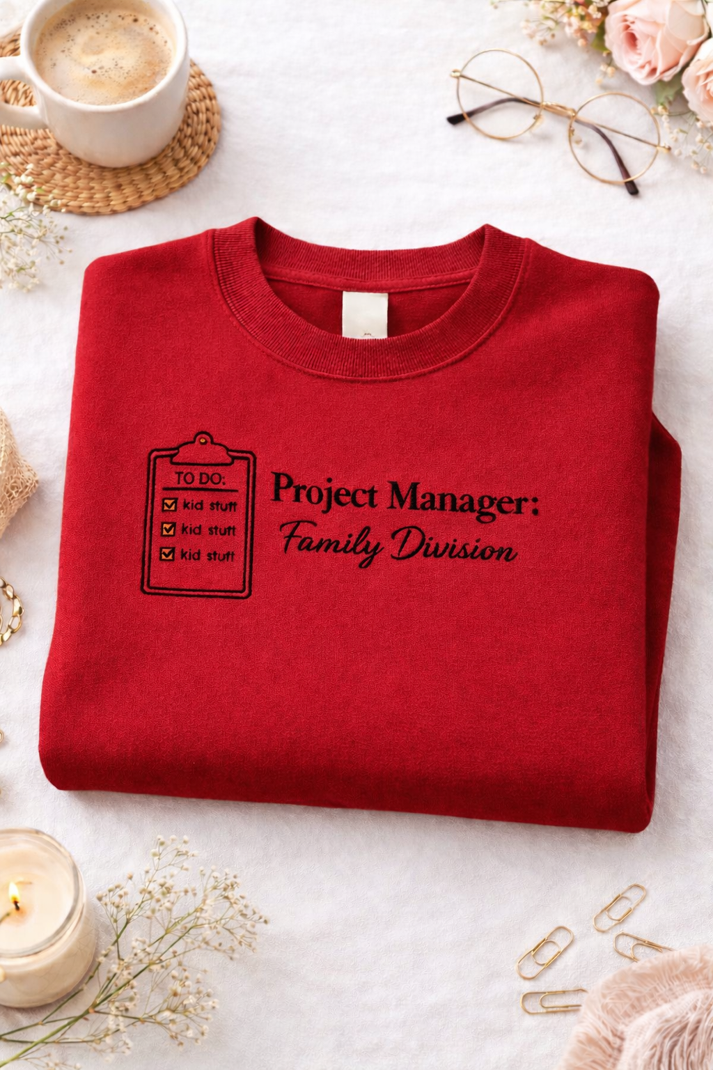 Project Manager: Family Division Sweatshirt | Embroidered Crewneck