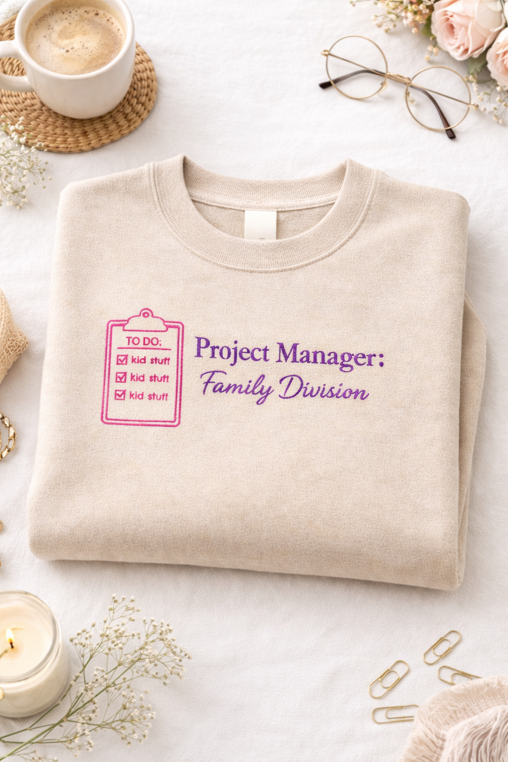 Project Manager: Family Division Sweatshirt | Embroidered Crewneck