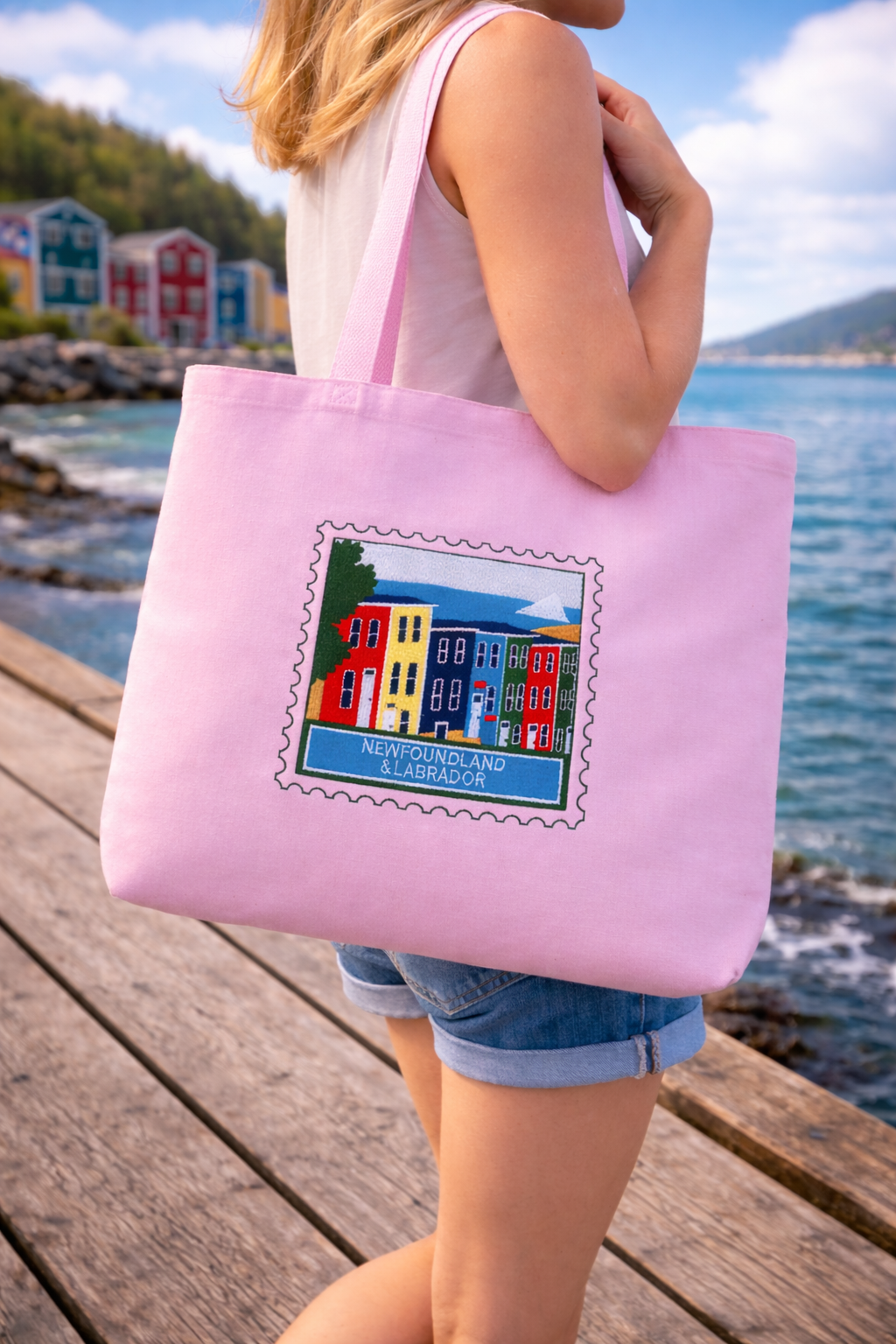 Newfoundland and Labrador Embroidered Throw Pillow Cover