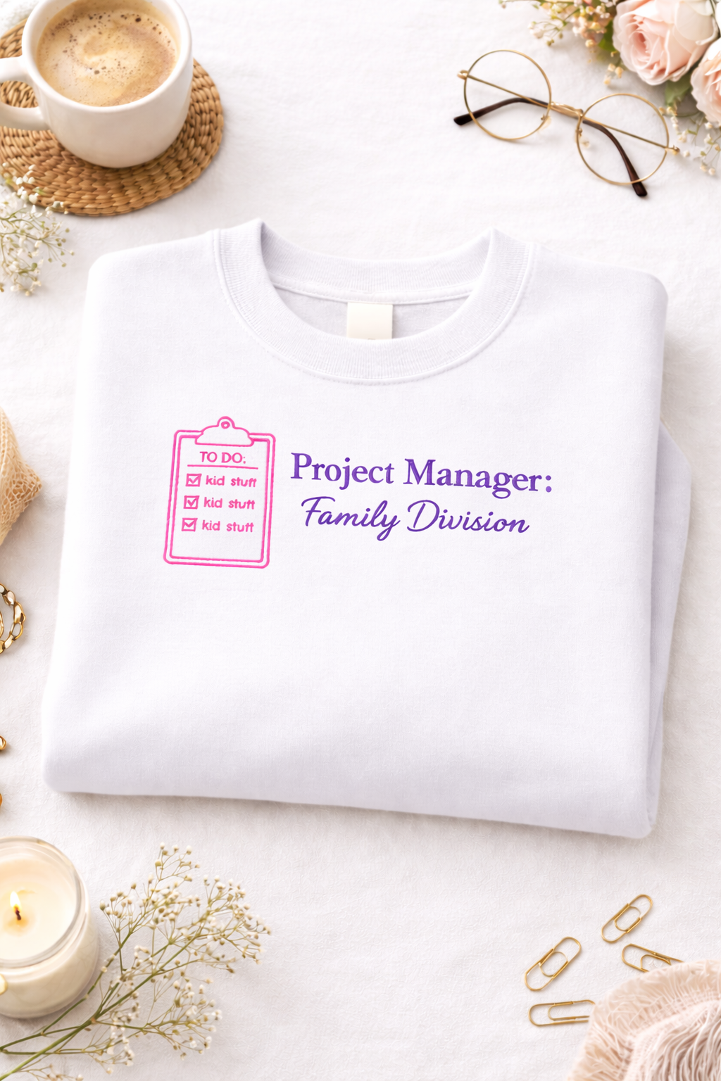 Project Manager: Family Division Sweatshirt | Embroidered Crewneck