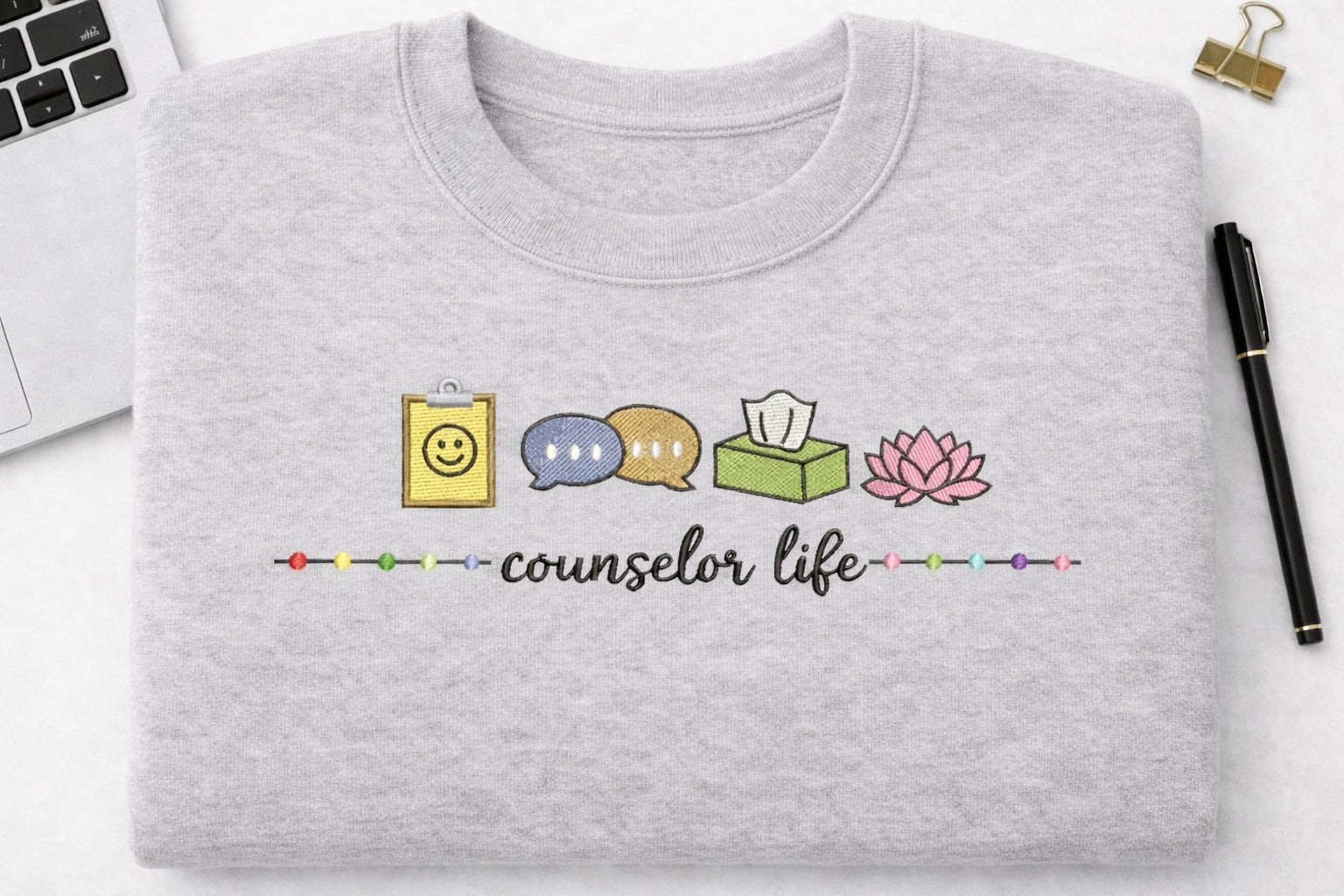 Counselor Life – Embroidered Sweatshirt