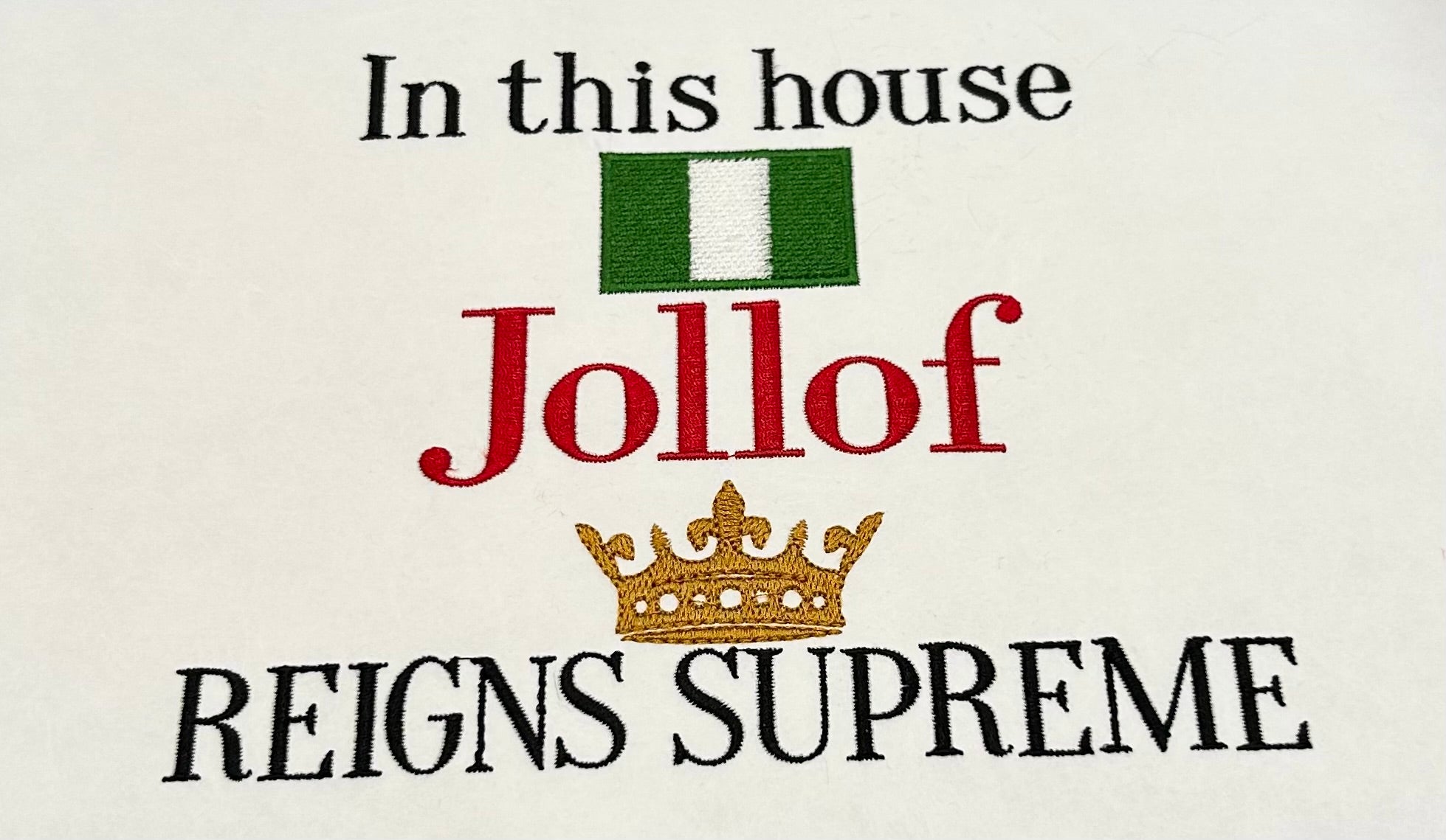 Nigerian Jollof Rice Tea Towel – African Kitchen Decor